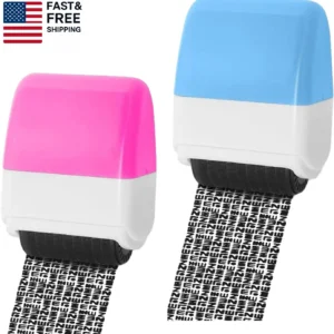 2 Pack Identity Theft Protection Roller Stamp – Confidential Privacy Stamp for M