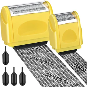 2 Pack Identity Protection Roller Stamp Identity Theft, Confidential, Privacy